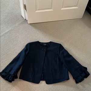 Ellen Tracy silk jacket with fun, ruffled sleeves